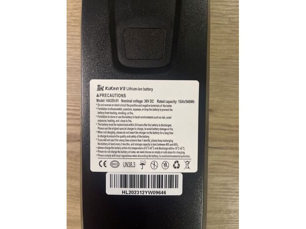 Elektrinio dviračio baterija – 36V 15Ah (Kugoo KuKirin V3) 4