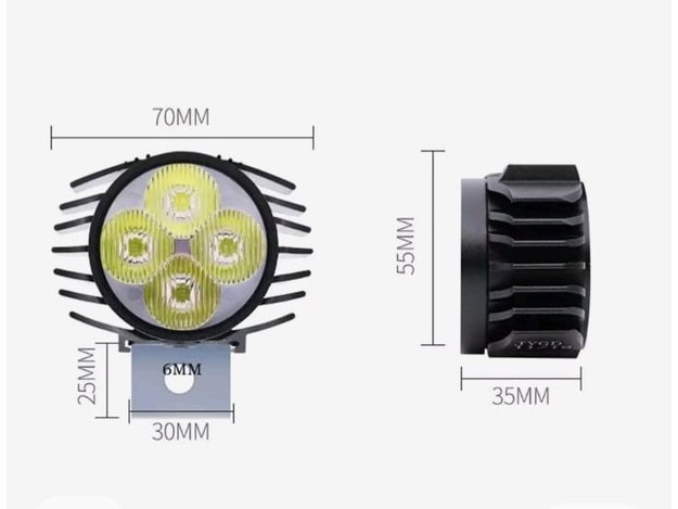 Priekinė LED lempa su signalu 12V Kugoo M4 Pro/ M4  tinka ir kitiems elektriniams paspirtukams. 2