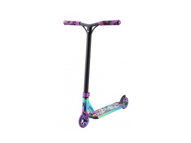 Sacrifice V2 Flyte 100 Neochrome Purple Grafitti / 2.8Kg Lengviausias pasaulyje gamykliškai surinktas triukinis paspirtukas!